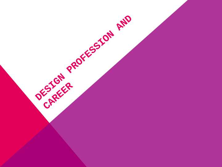Design profession and career