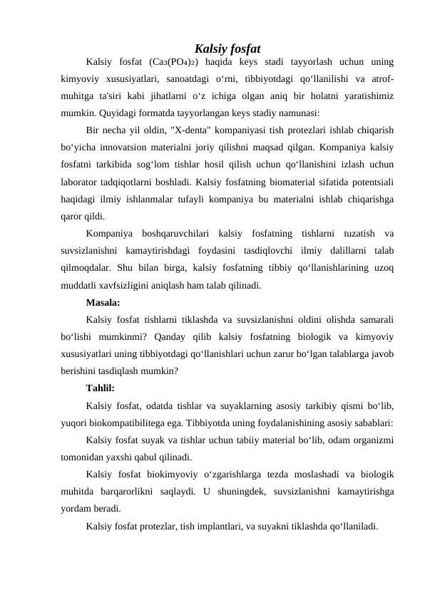 Kalsiy fosfat