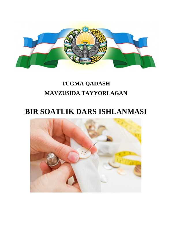 TUGMA QADASH MAVZUSIDA TAYYORLAGAN