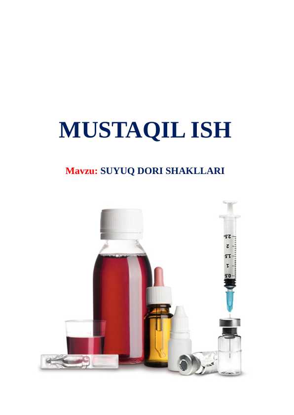 Suyuq dori shakllari