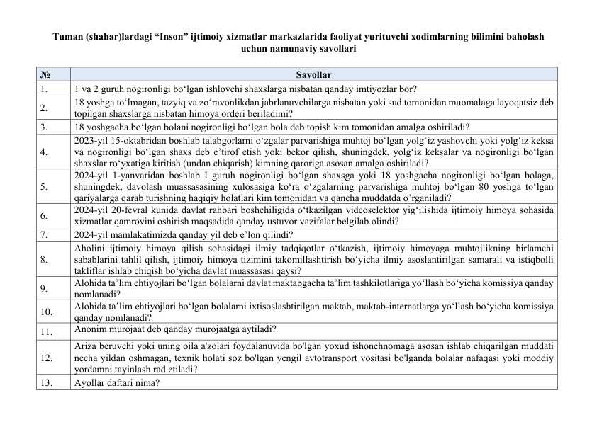 Namunaviy savollar Argos 2024-2025  Javoblarini o'ziz toping