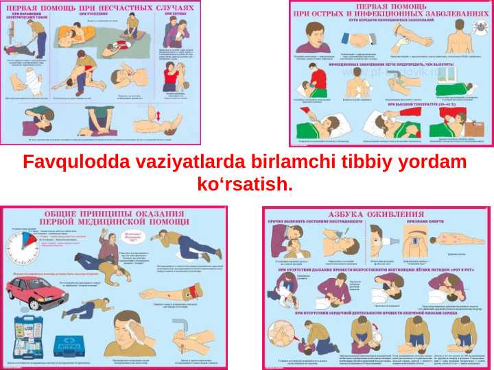 Favqulodda vaziyatlarda birlamchi tibbiy yordam ko‘rsatish pptx