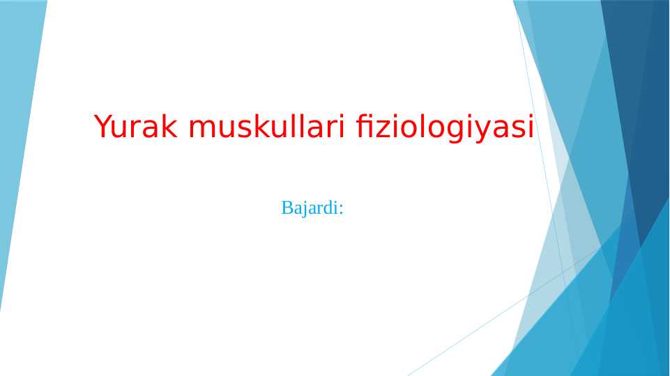 Yurak muskullari fiziologiyasi