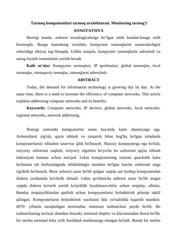 Tarmoq_kompanentlari_tarmoq_arxitekturasi_Monitoring_tarmogʻi