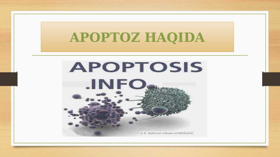Apoptoz ppt