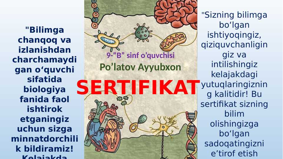 MOTIVATSIYALI TASHAKKURNOMA