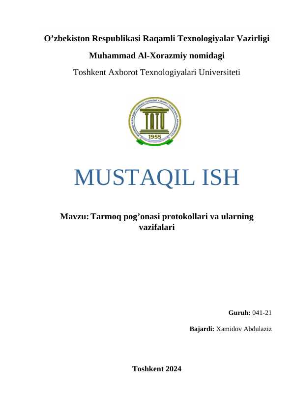 Tarmoq pog’onasi protokollari va ularning vazifalari.docx