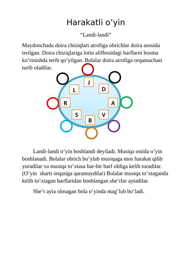 Harakatli o’yinlar metodi