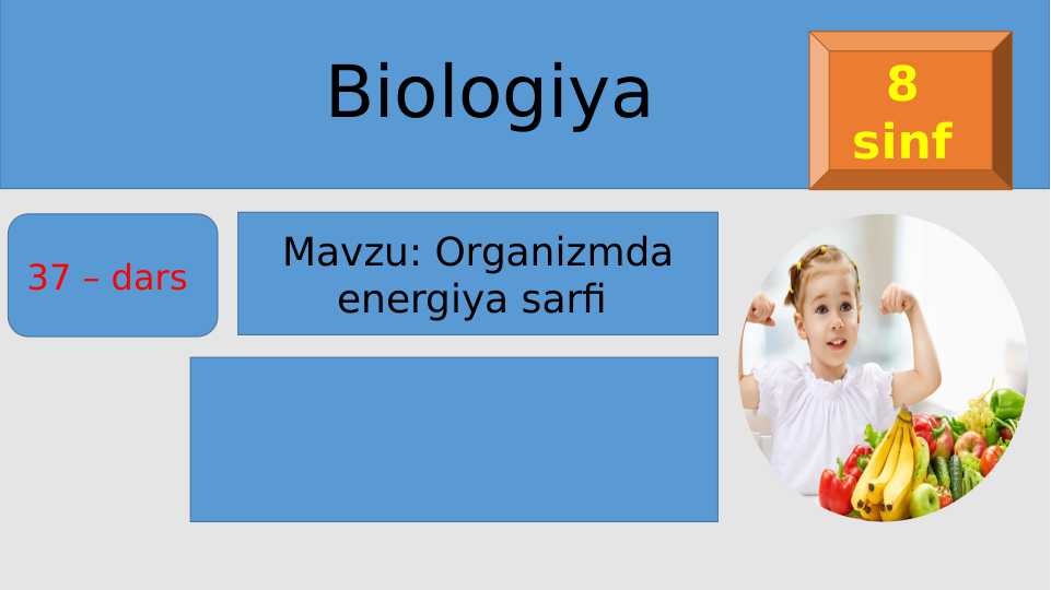Organizmda energiya sarfi
