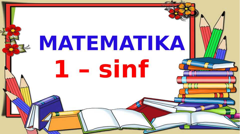 1-sinf matematika  uzunlik santimetr