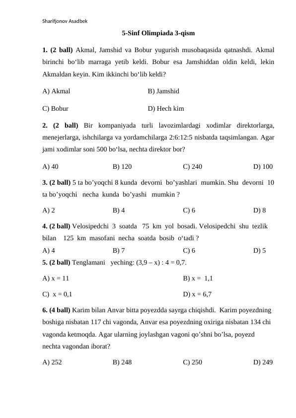 5-sinf olimpiada 3-qism.doc