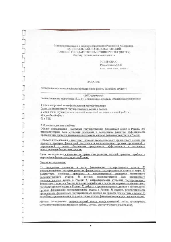 Развитик финансового государственного аудита в России