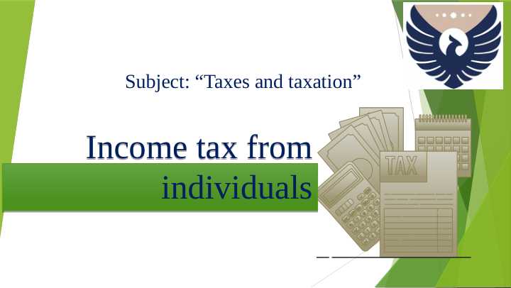 Income tax. Daromad solig'i