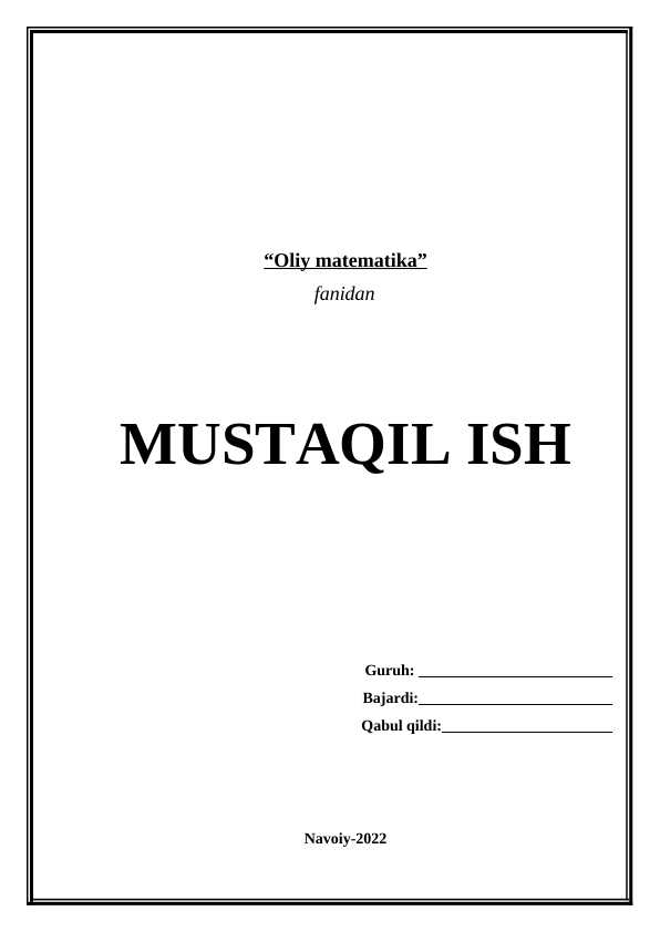 Matritsaning rangi. Matritsalarning amaliy masalalarga tadbiqi. mavzusida tayyor mustaqil ish