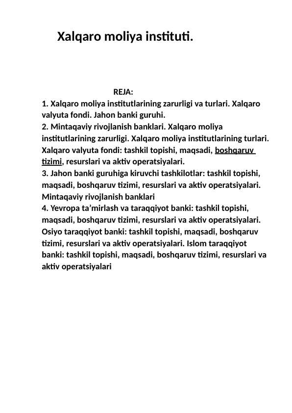 Xalqaro moliya instituti.