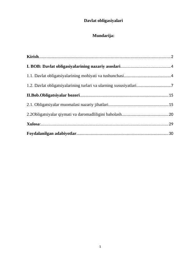 Davlat obligasiyalari