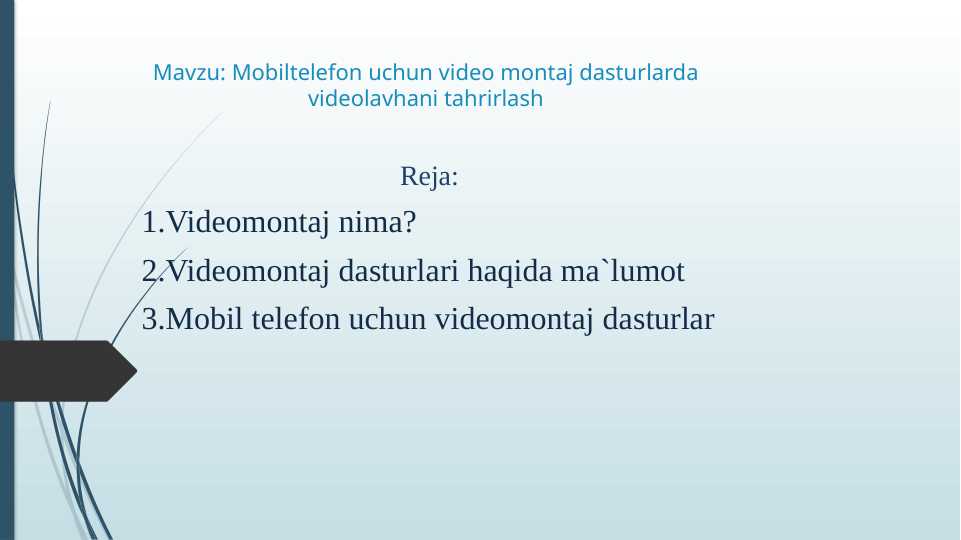 VIDEO KLIPNI MONTAJ QILISH VA KLIPLARNI BIRLASHTIRISH
