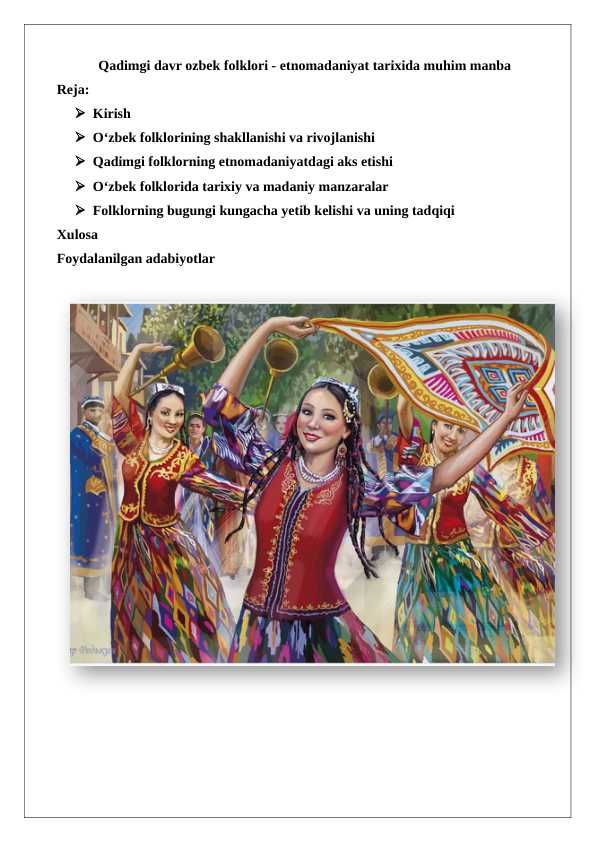 Qadimgi davr ozbek folklori - etnomadaniyat tarixida muhim manba 25