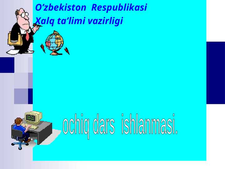 Kvadratlar ayirmasi formulasi dars ishlanma