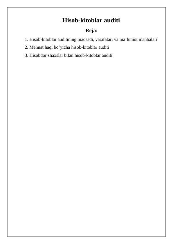 Hisob-kitoblar auditi