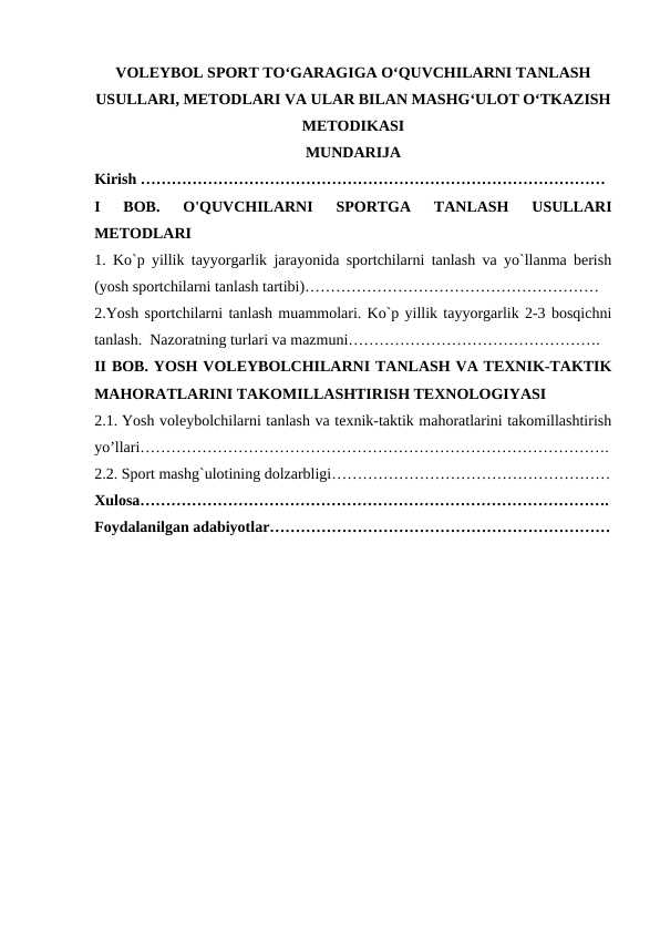 Velosport Qishgi Mashg’ulot Yig’inlarida Tayyorlanish va Rivojlanish Usullari