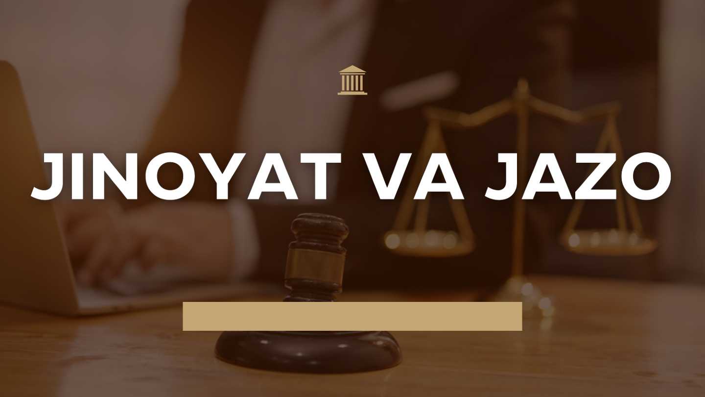 Jinoyat va jazo mavzusida taqdimot