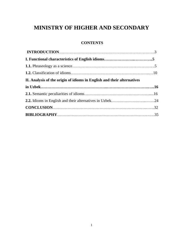 ANALYSIS OF THE ORIGIN OF IDIOMS IN ENGLISH AND THEIR ALTERNATIVES IN UZBEK