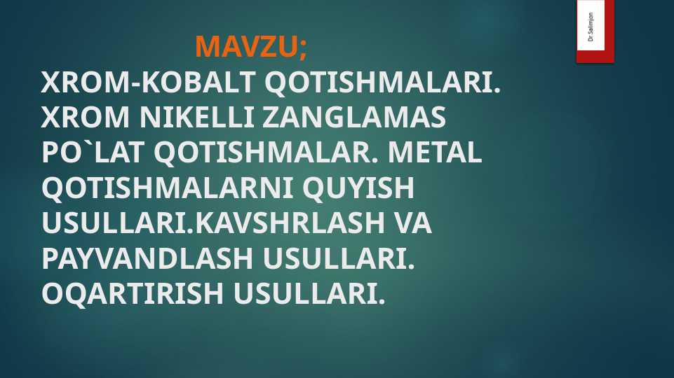 XROM-KOBALT QOTISHMALARI