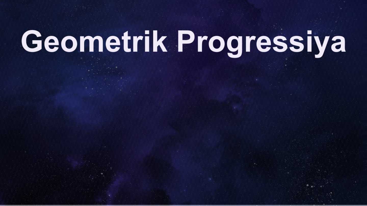 Geometrik progressiya