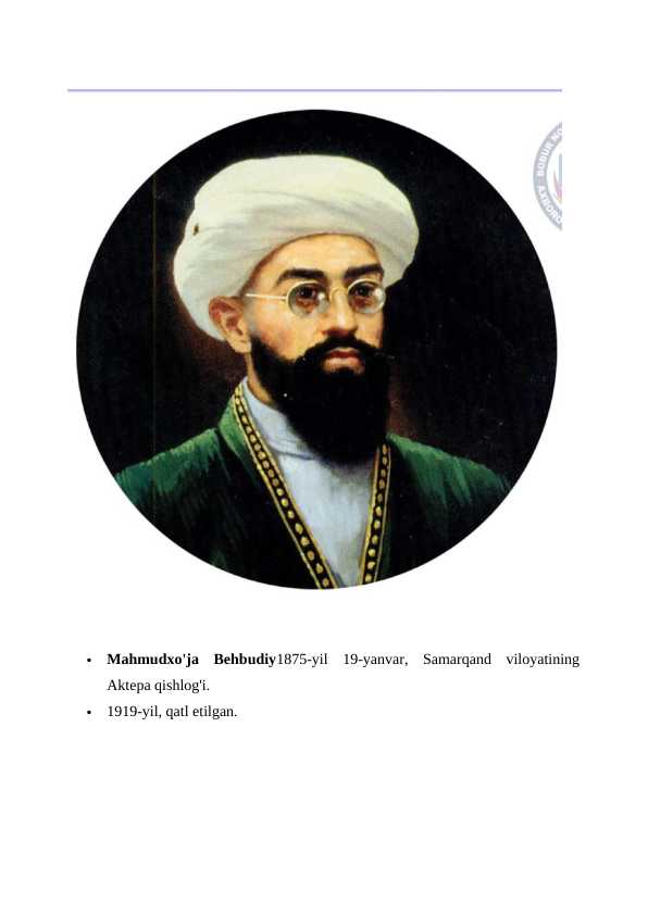 Mahmudxo'ja Behbudiy