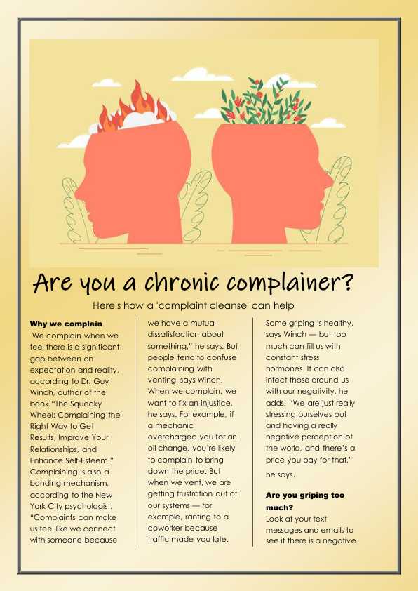 chronic complainor / noluvchi inson