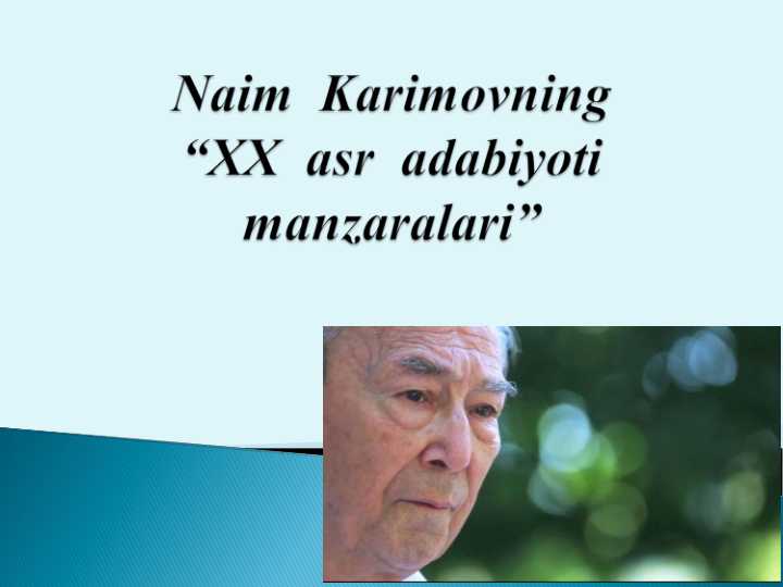 Naim  Karimovning “XX  asr  adabiyoti manzaralari”