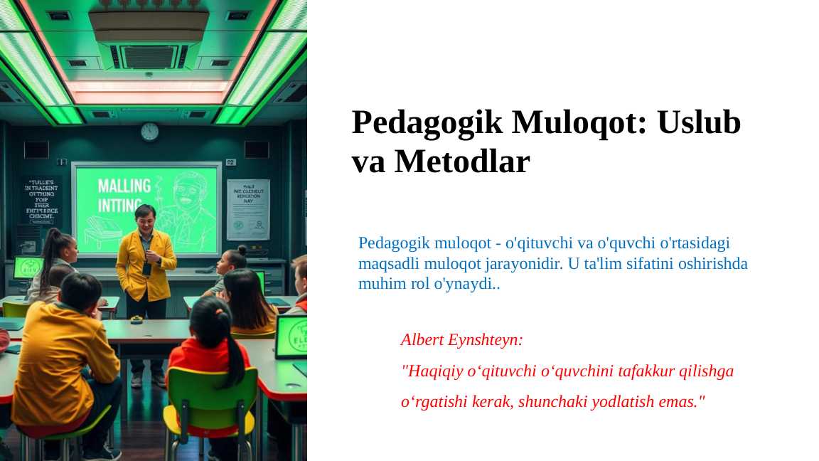 Pedagogik muloqot uslub va metodlar