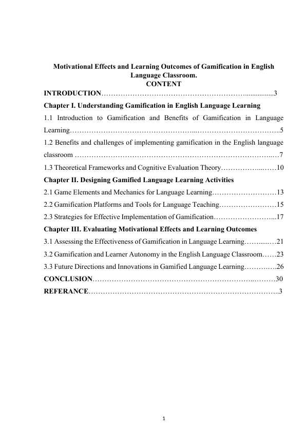 Motivational Effects and Learning Outcomes of Gamification in English ...