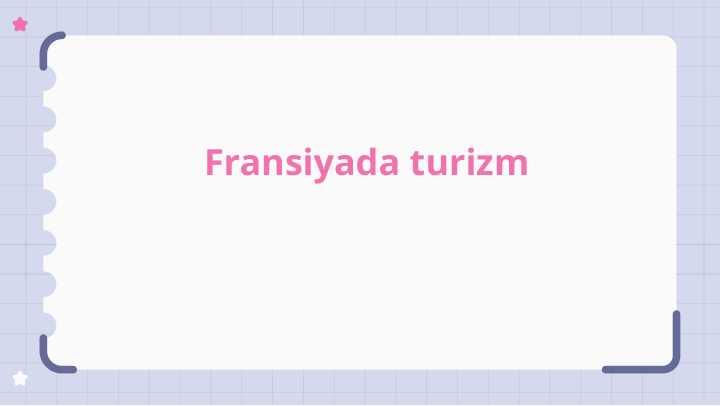Fransiyada turizm