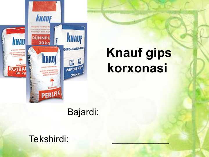Knauf gips korxonasi
