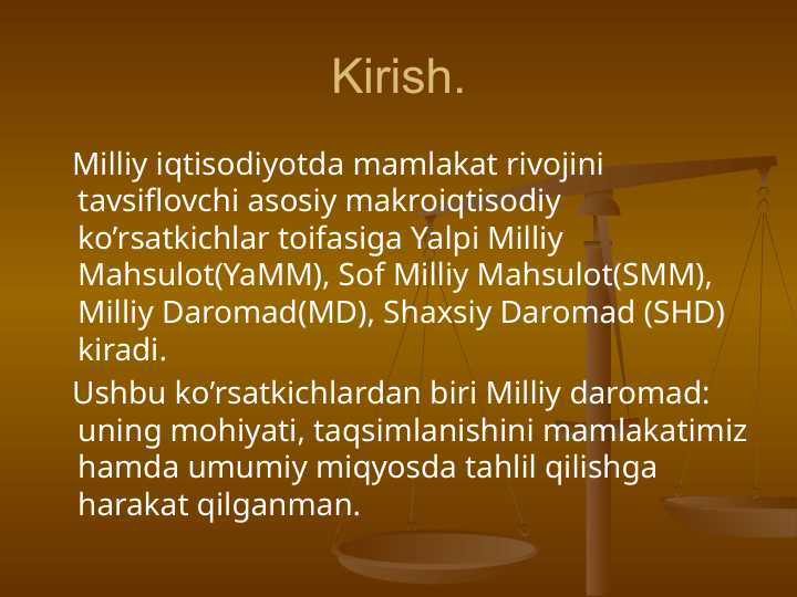 Milliy daromad (MD)-
