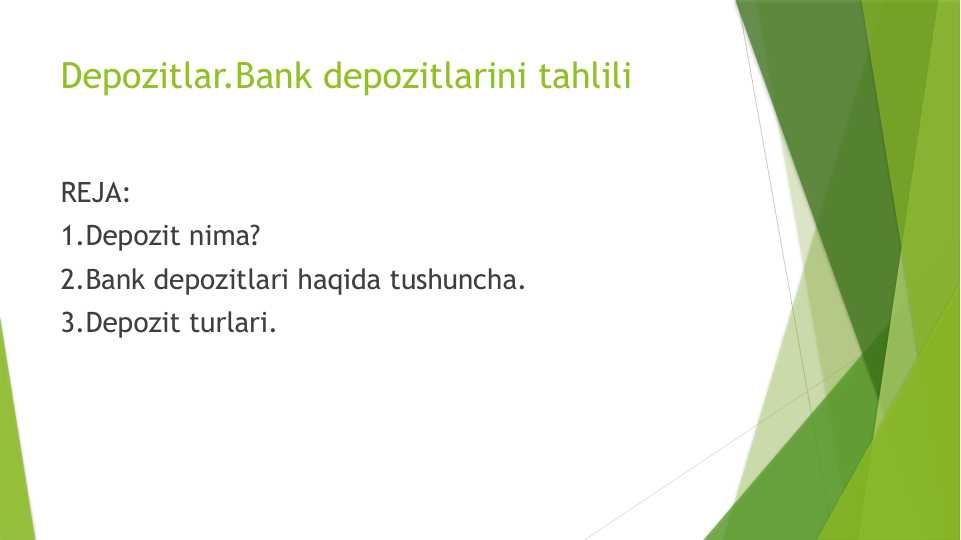Deposit nima