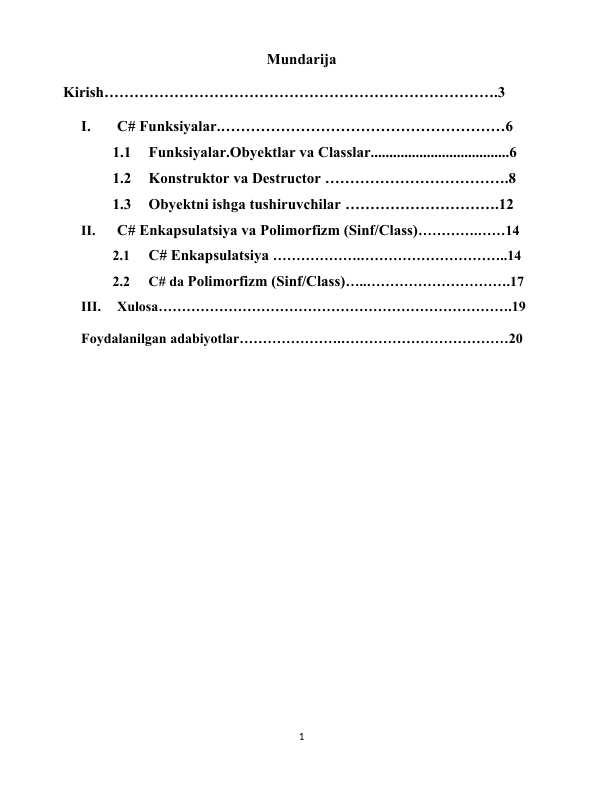 Kurs ishi (C#da polimorfizm)