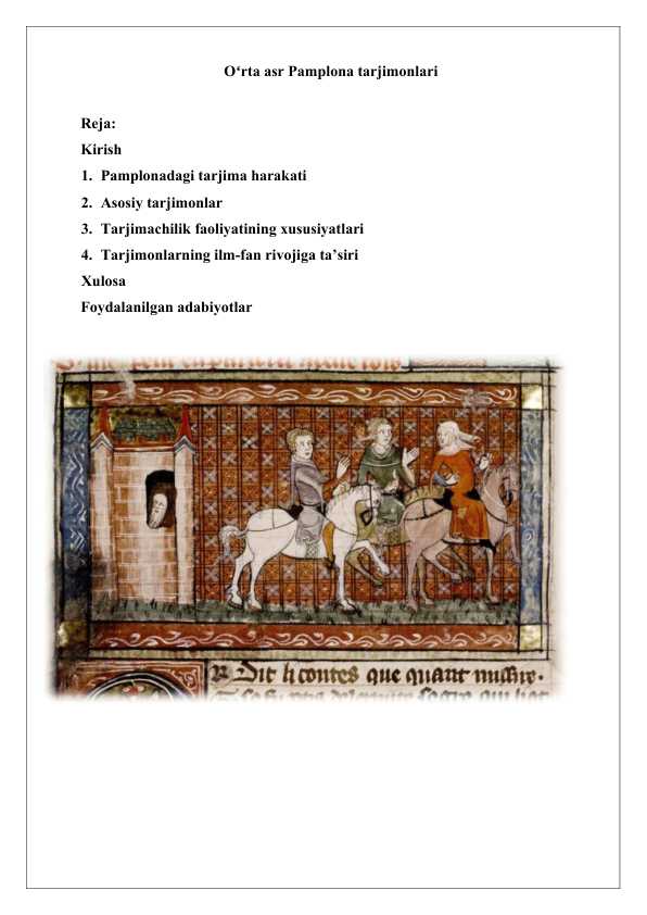 Oʻrta asr Pamplona tarjimonlari 25