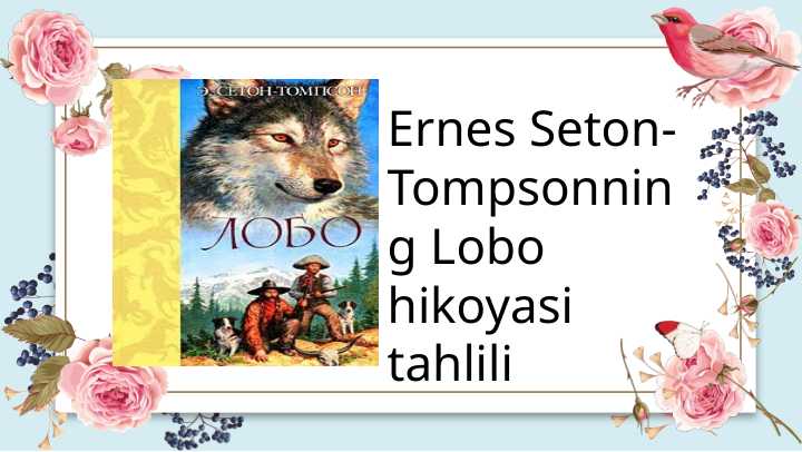 Ernes Seton-Tompsonning Lobo hikoyasi tahlili