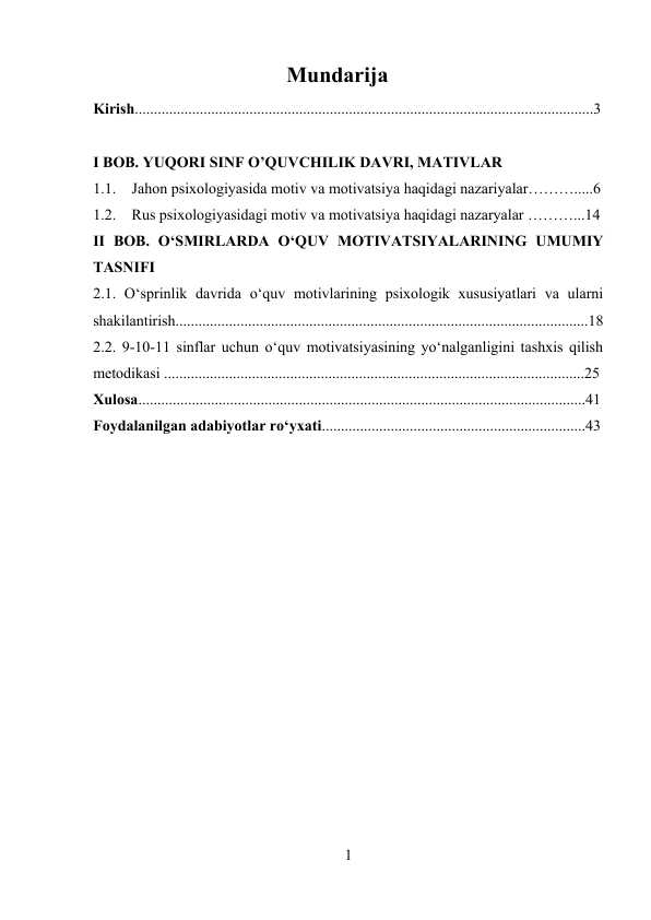 Yuqori sinf o‘quvchilik davri, mativlari