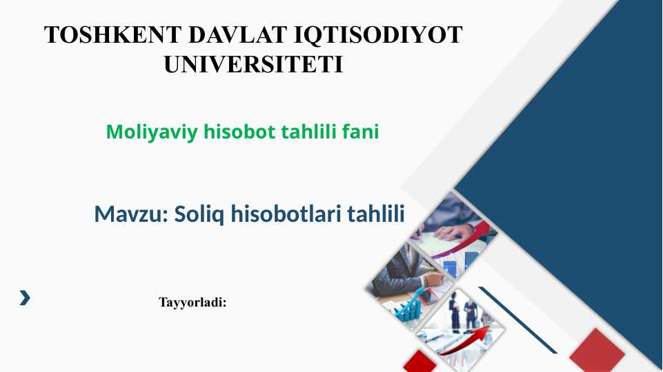 Soliq hisobotlari tahlili