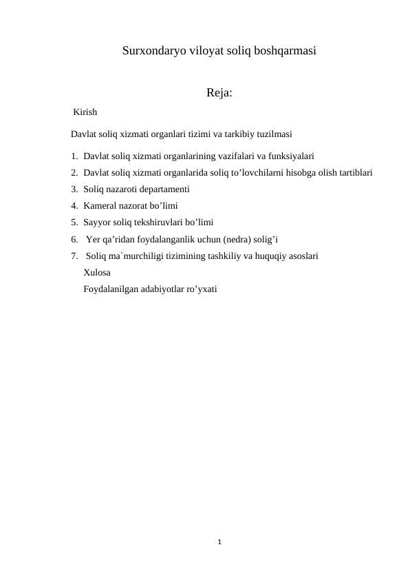 Surxondaryo viloyat soliq boshqarmasi