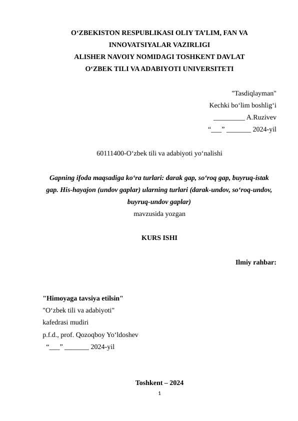Gapning ifoda maqsadiga ko‘ra turlari: darak gap, so‘roq gap, buyruq-istak gap. His-hayajon (undov gaplar) ularning turlari (darak-undov, so‘roq-undov, buyruq-undov gaplar)