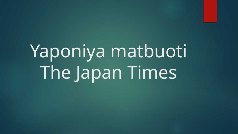 Yaponiya matbuoti The Japan Times