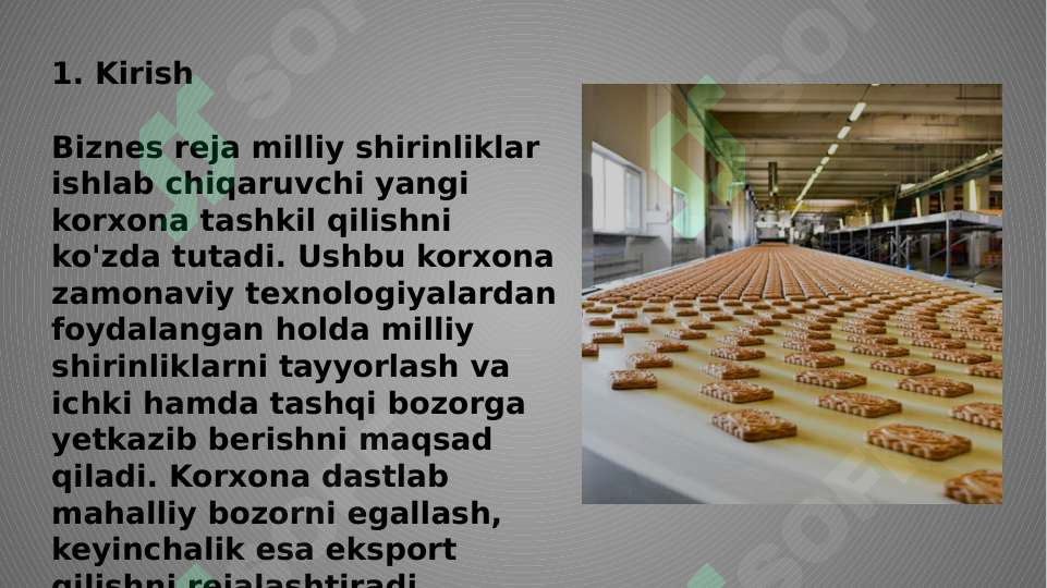 Tabiiy shirinliklar ishlab chiqaruvchisi