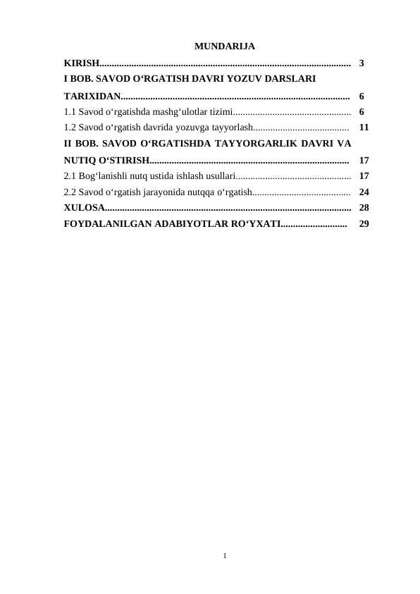 O‘quvchilarni savod o’rgatishga tayyorlov(“Alifbe”gacha bo‘lgan davr) davrida nutq o‘stirish