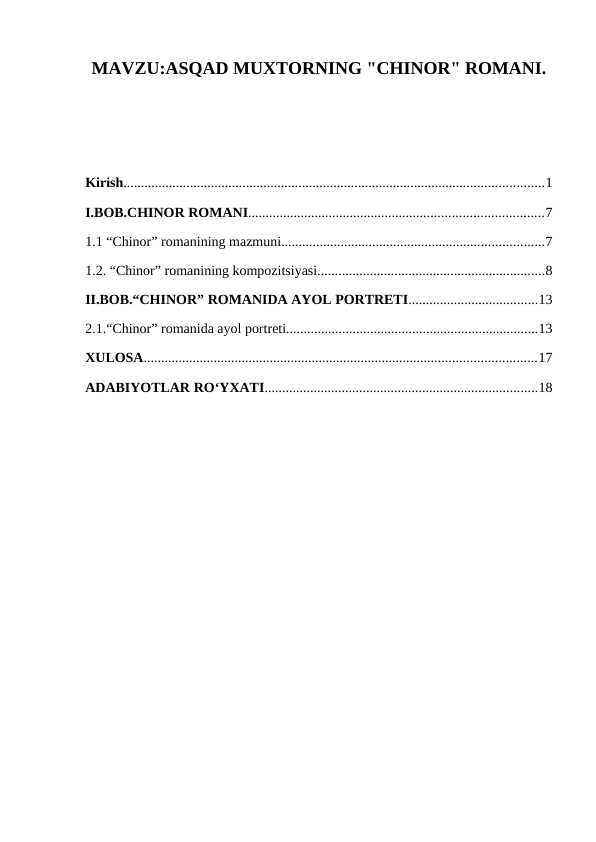 ASQAD MUXTORNING CHINOR ROMANI