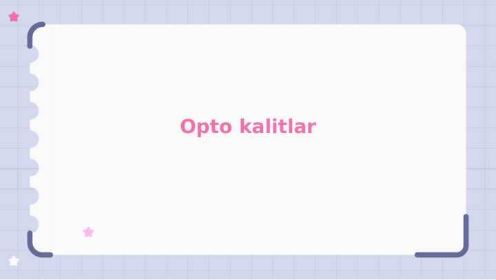 Opto kalitlar